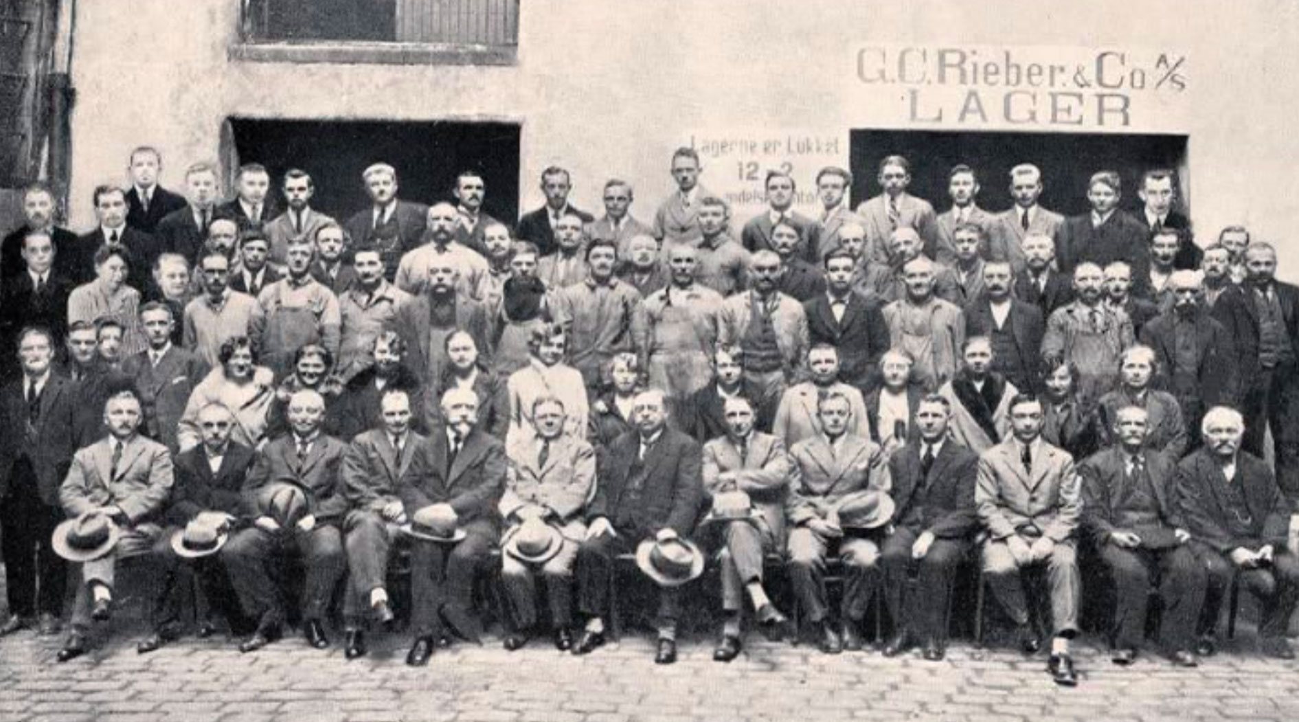 Old photo of GC Rieber workers